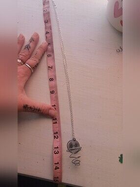 Handmade Flower Holder Silver Spiral Pendant Necklace - Women's Jewelry